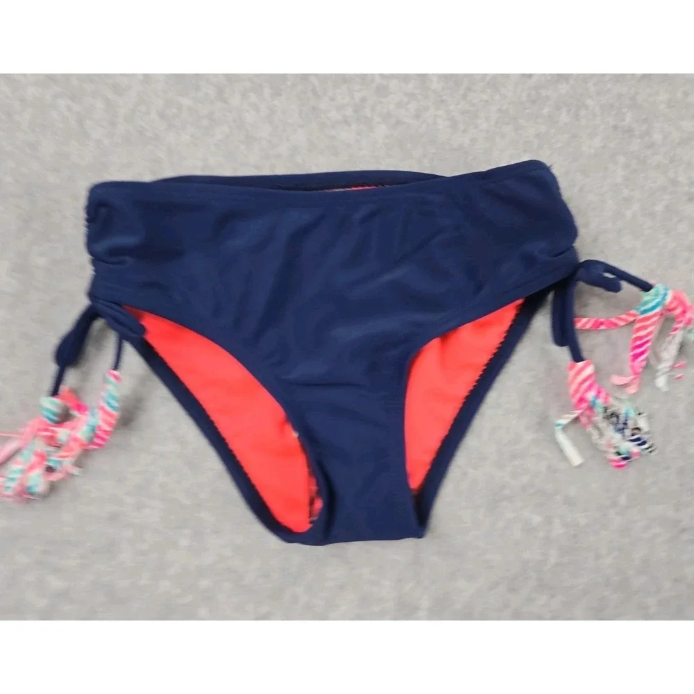 Limited Too Girls 2 Piece Tankini Size 5/6 Bathing Suit Swim Set Pink‎ Blue NEW